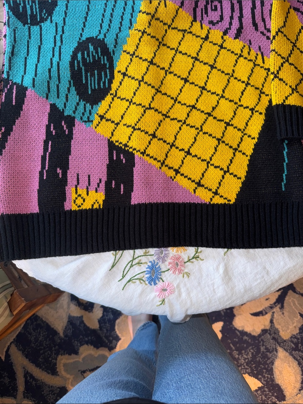 Disney Black Nightmare Before Christmas “Sally” Cardigan Sweater - Picture 8 of 11